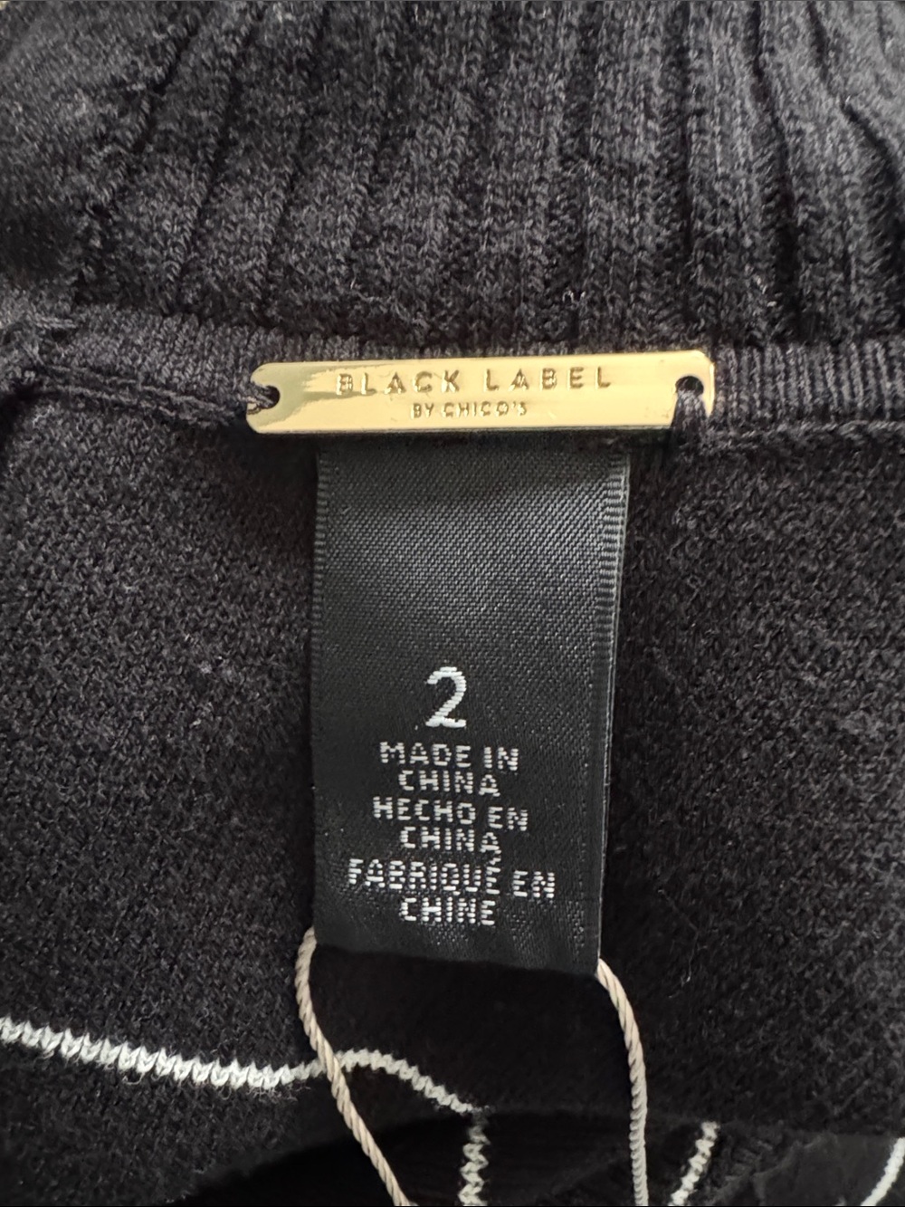 Chicos Black Label Stripe Sweater Midi Dress. - Picture 2 of 7